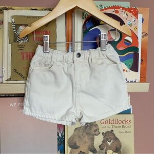 Zara baby girl white denim shorts